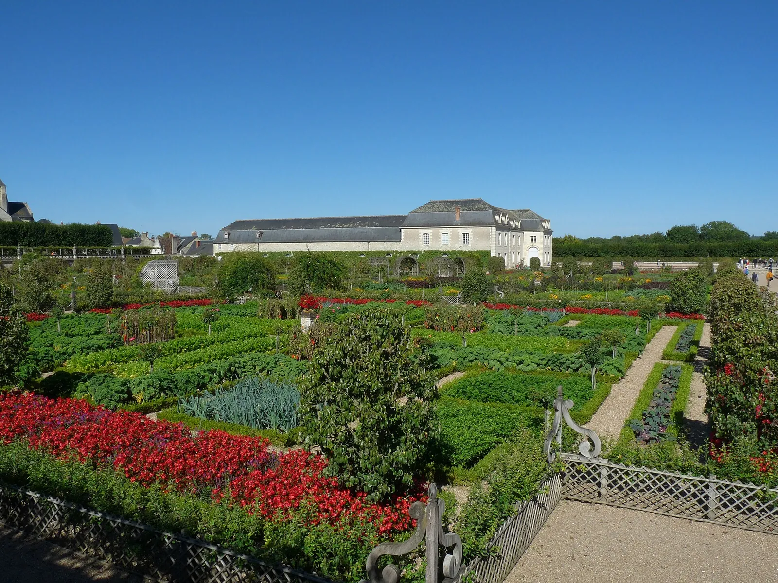 Les jardins du château de Villandry vus du belvédère