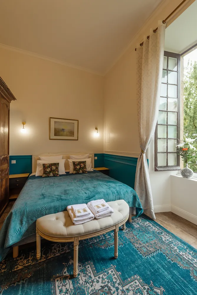 Chambre Ania du Manoir de Laroque Delprat, manoir à Autoire